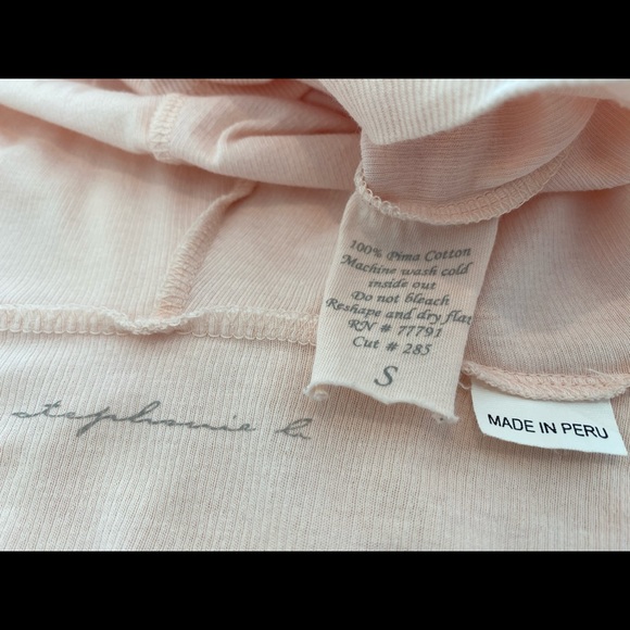 STEPHANIE B PINK HOODIE LONG SLEEVE T-SHIRT SIZE S - Picture 7 of 8